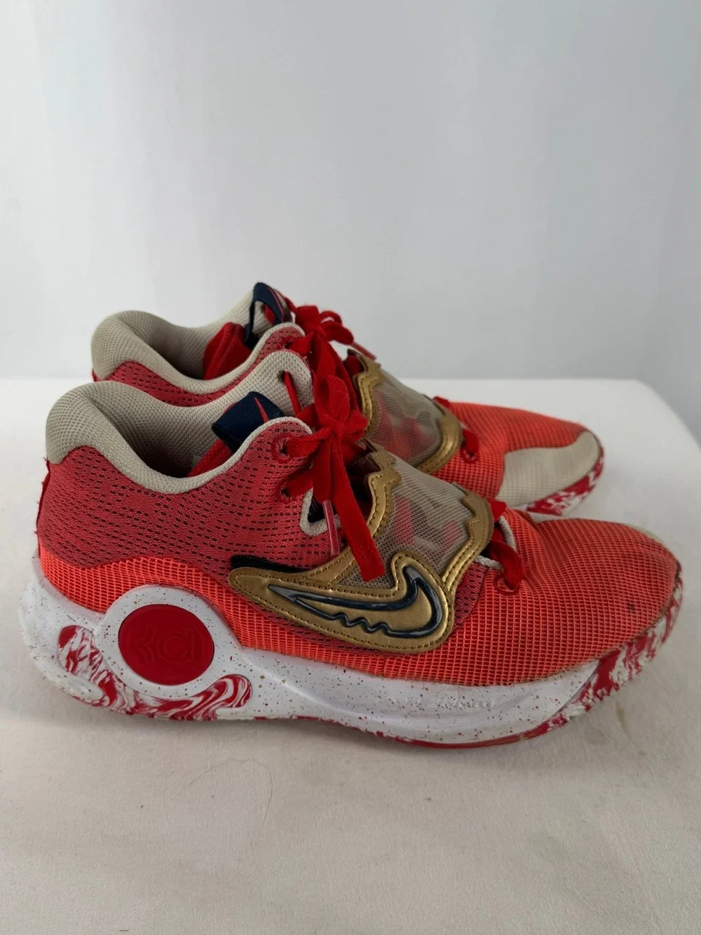 Nike KD Trey 5 X University‎ Red Metallic Gold Size 7
